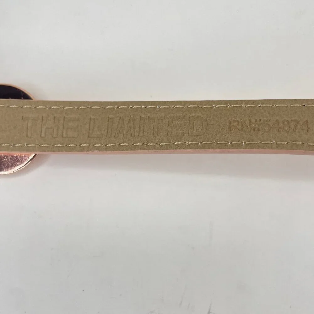 The Limited Blush Pink Oval Buckle Faux Leather Belt Small/Medium
